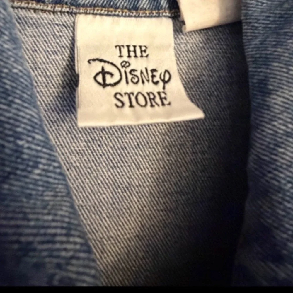 90s vintage Disney Store Kids Denim Jacket Mickey Minnie Donald Goofy Pluto- M